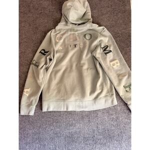 are Vintage Abercrombie & Fitch Graphic Hoodie  Sage Green / Light Grey Sz L